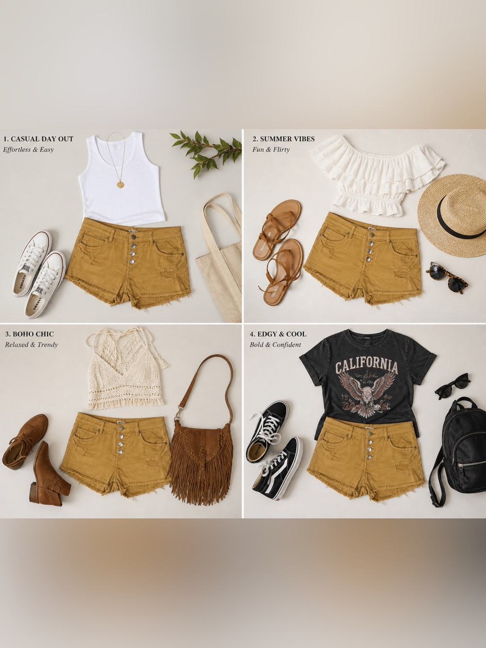 Billabong Mustard Yellow Distressed Denim Shorts Button Fly Raw Hem Size 28 - Picture 2 of 9
